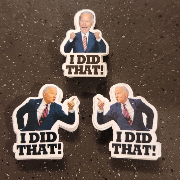 NWT! Joe Biden 100pc I Did That! Funny Meme Stickers NEW - Picture 5 of 6